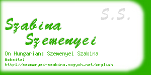 szabina szemenyei business card